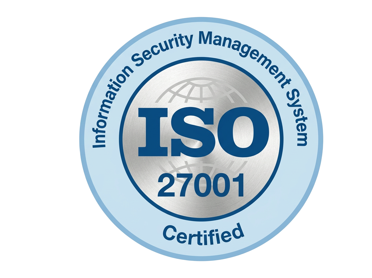 ISO 27001 information security certification badge